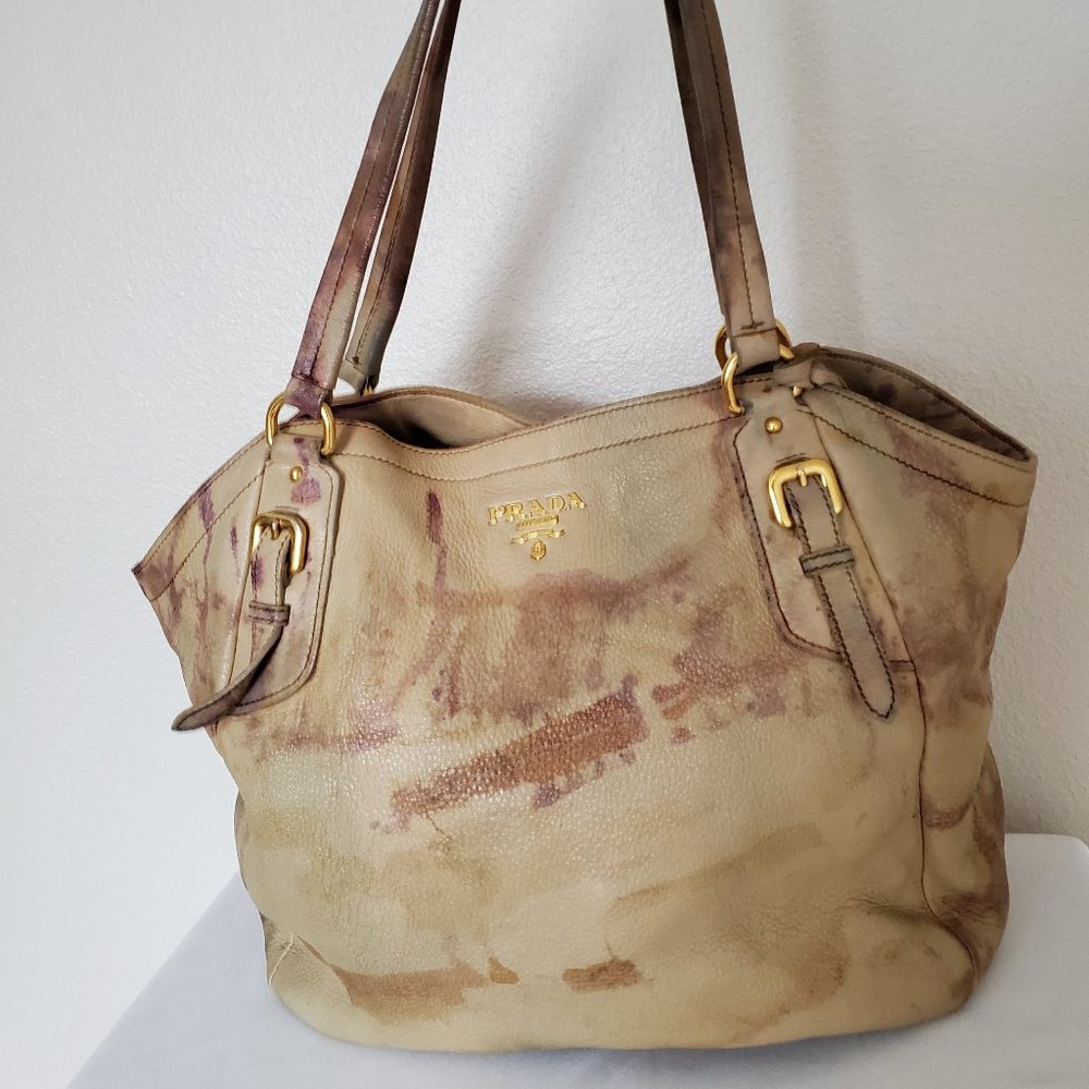 ******* SOLD *********** Prada Leather deerskin - Picture 1 of 8